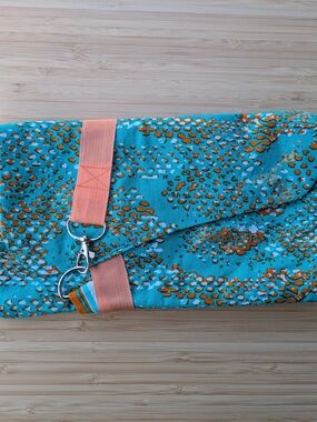 Clutch Purse or Nintendo Switch Case - Teal/Gold/Orange